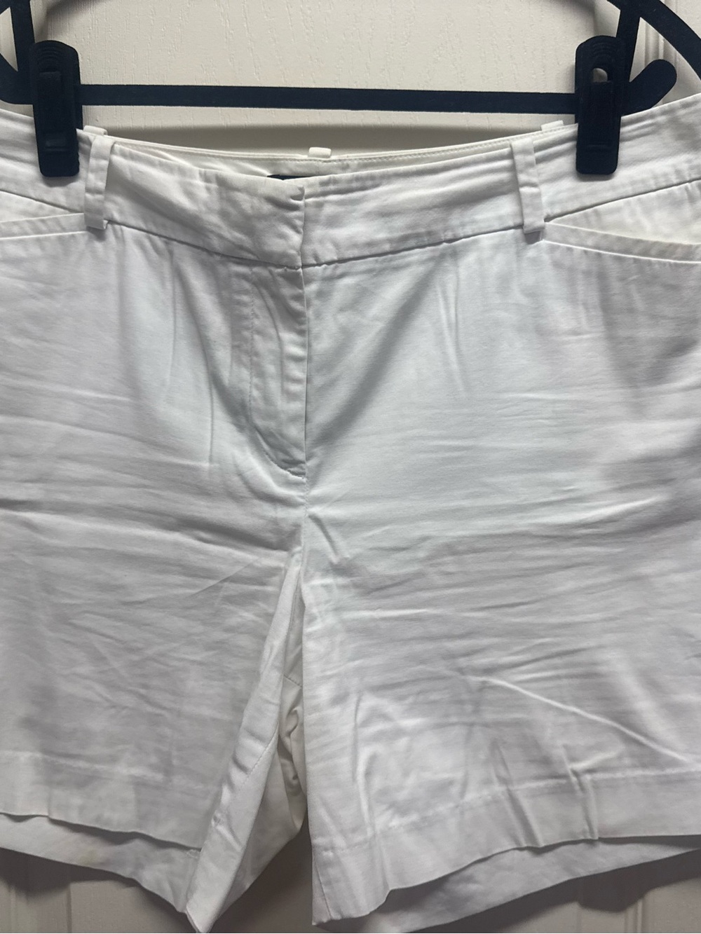 Talbots White Tailored Bermuda Shorts